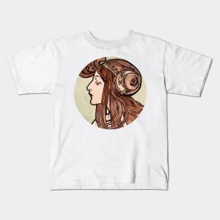 Vintage art portrait Kids T-Shirt